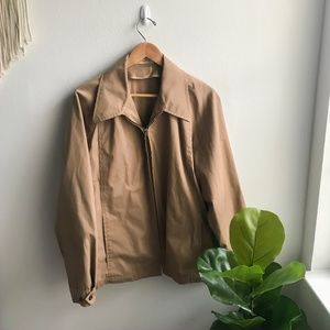 London Fog Vintage Zip Jacket Beige Size 40